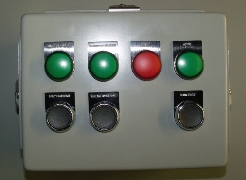 Buttons intended to operate an E.D.H.B.