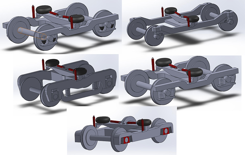 A digital depiction of the High Speed Passenger Trucks Study.