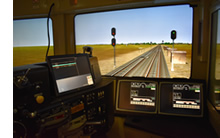 A train conductor's view.