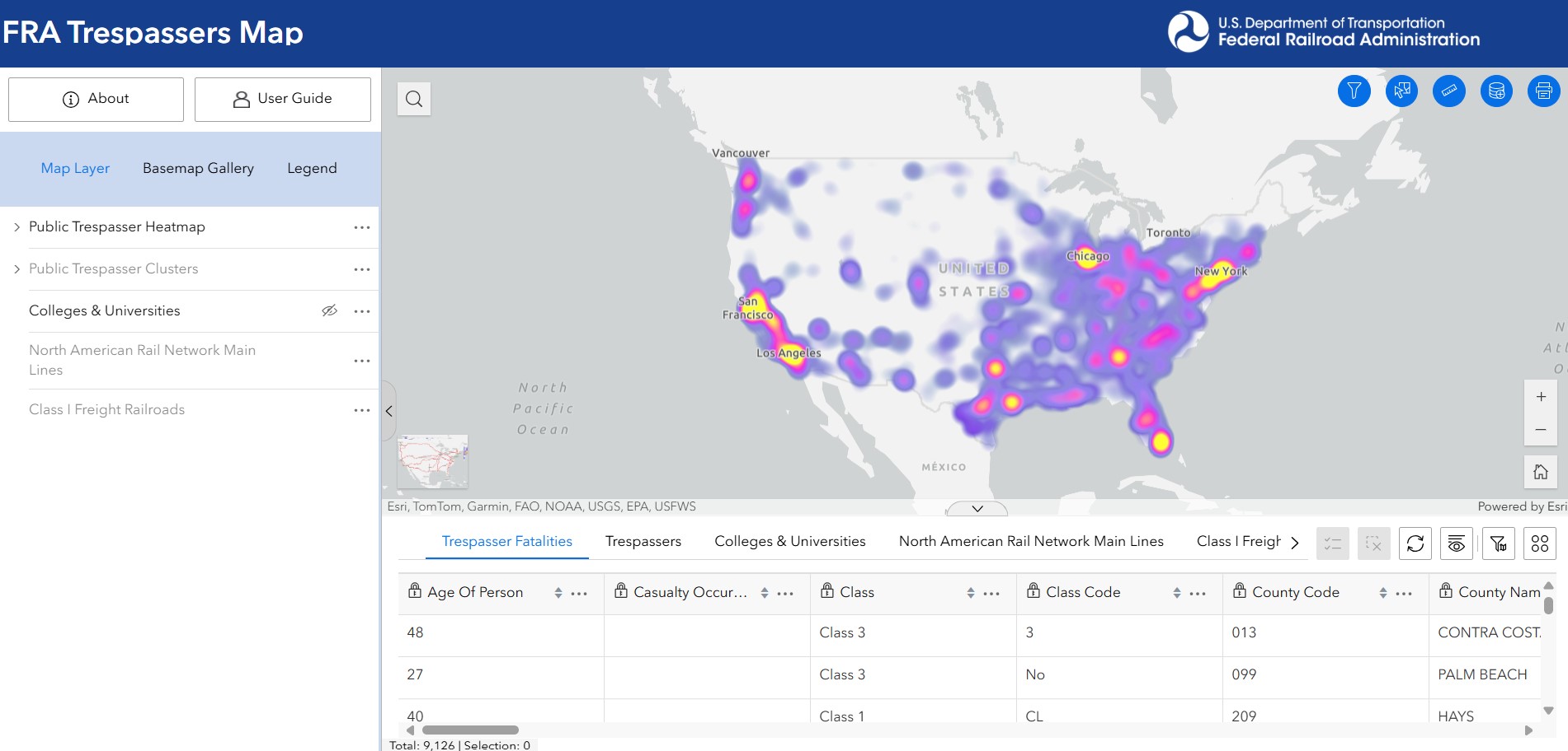 Heat Map view