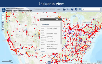 Incidents map view